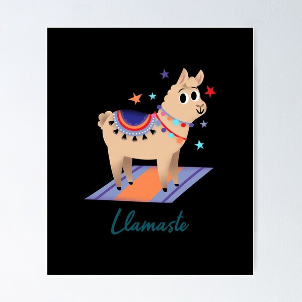 Yoga Llamas Meditating Fun & Cute Custom Name Yoga Mat - Moodthology Papery