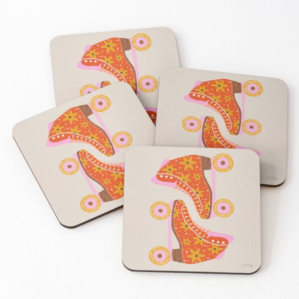Item preview, Retro Roller Skates – Coral designed and sold by Cat Coquillette.