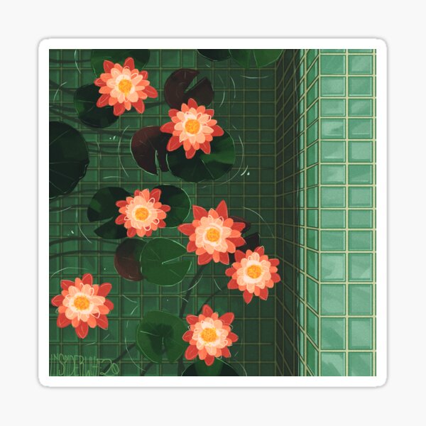 bath bloom Sticker