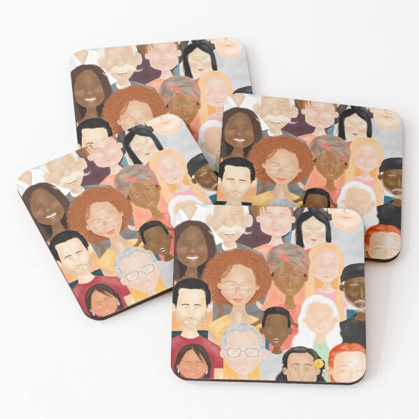 Item preview, llustration of people’s faces: men, woman, young and elderly of different races, ethnicities, colors, nations and religions  designed and sold by Trendsetter Images.