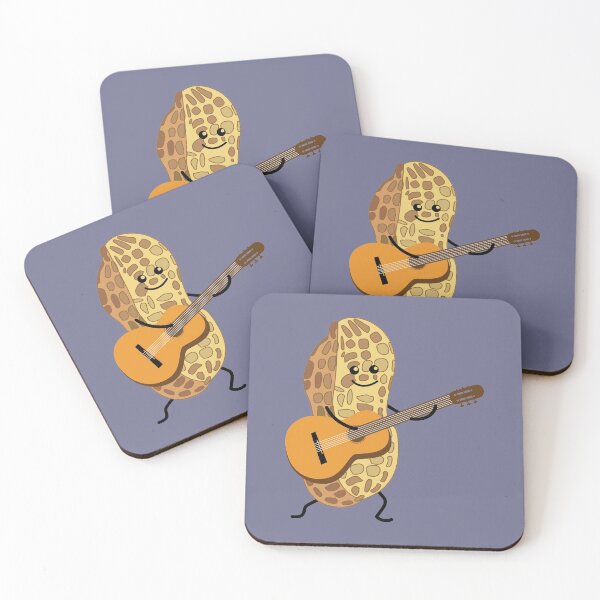 Item preview, Funny peanut with guitar designed and sold by spontania.
