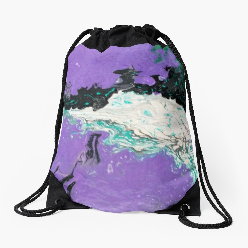 Abstract Painting-"Mardi Gras" Drawstring Bag