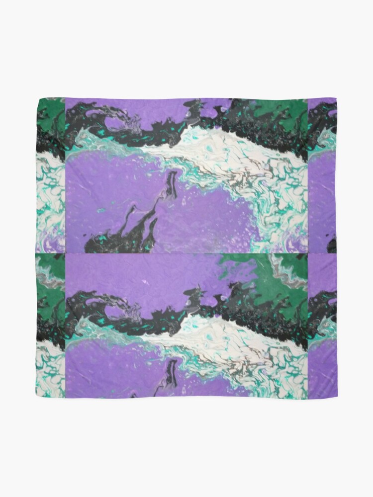 Alternate view of Abstract Painting-"Mardi Gras" Scarf