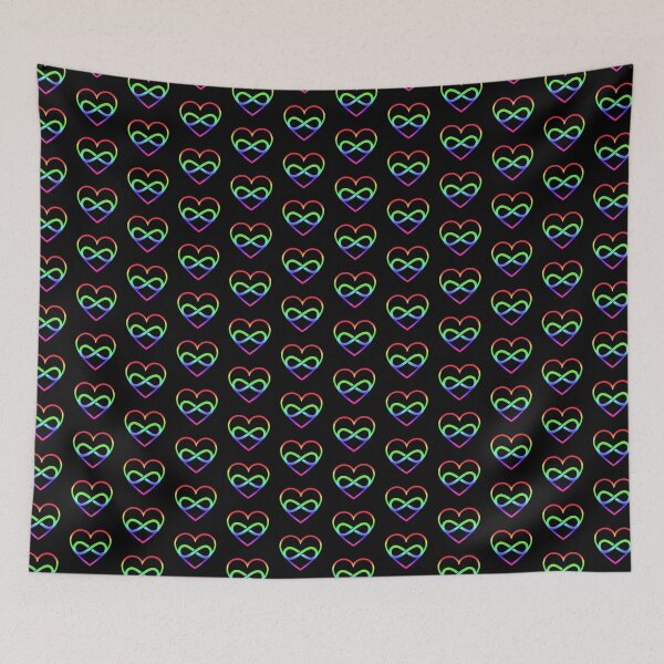 Item preview, rainbow polyamory heart infinity designed and sold by chihuahuashower.