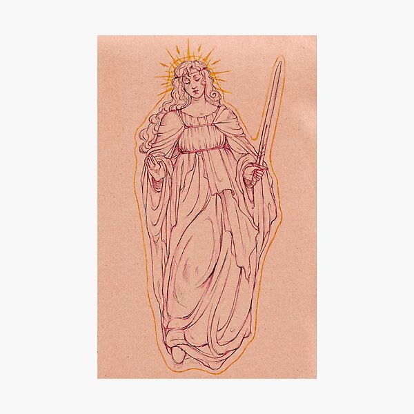 The Lady And Her Sword Photographic Print