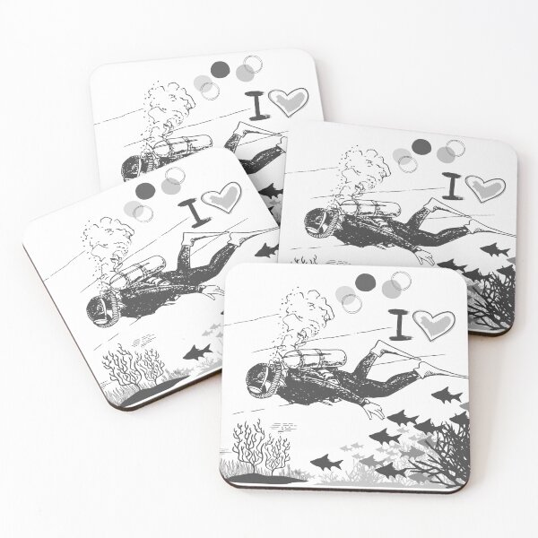 Item preview, I love scuba diving - vintage designed and sold by miaoxiang9.