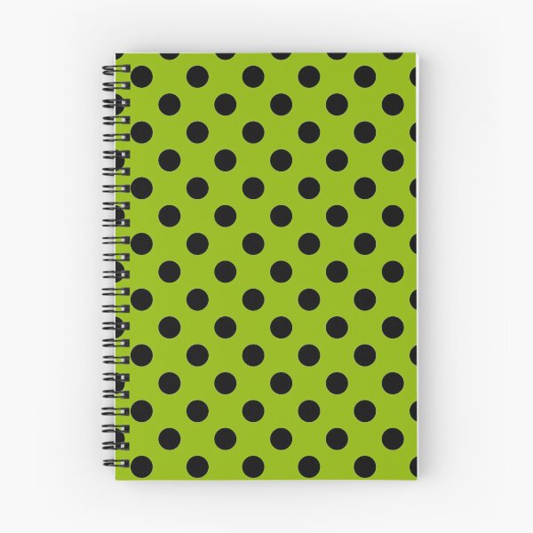 Item preview, Black Polka Dots on  Apple Green Background designed and sold by Bumblefuzzies.