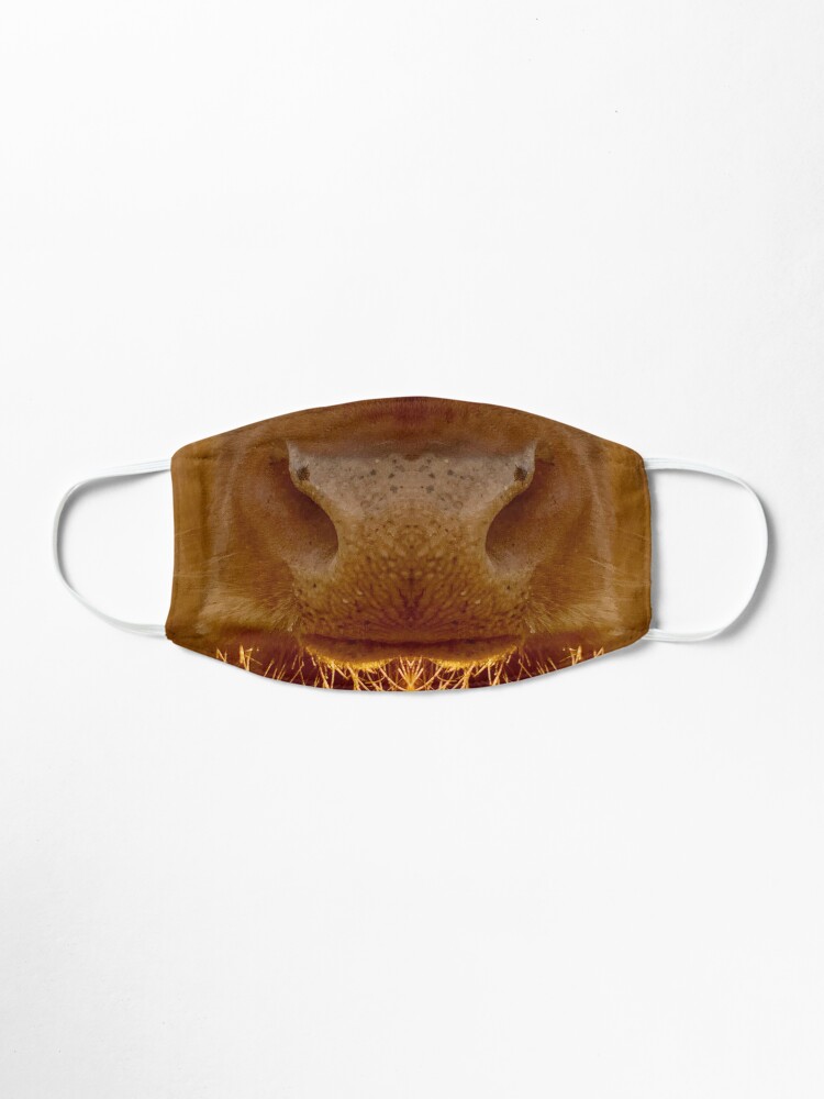Alternate view of Guernsey Cow Face Covering Mask
