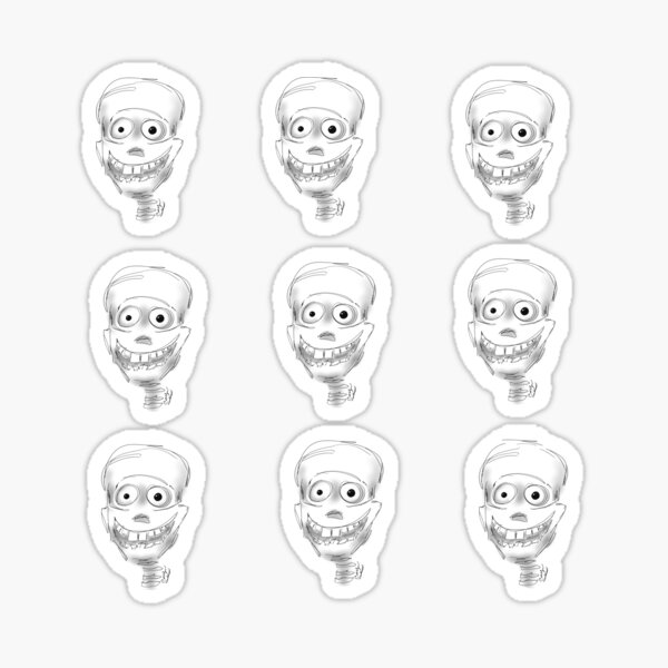 Harry the Halloween Skeleton Stickers Sticker
