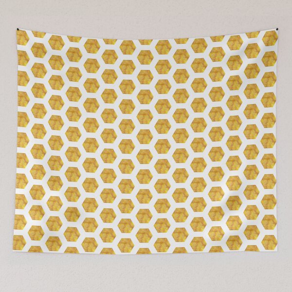 Item preview, Honey Hexagon - Tiny Watercolour Pattern designed and sold by MikkiDashDesign.
