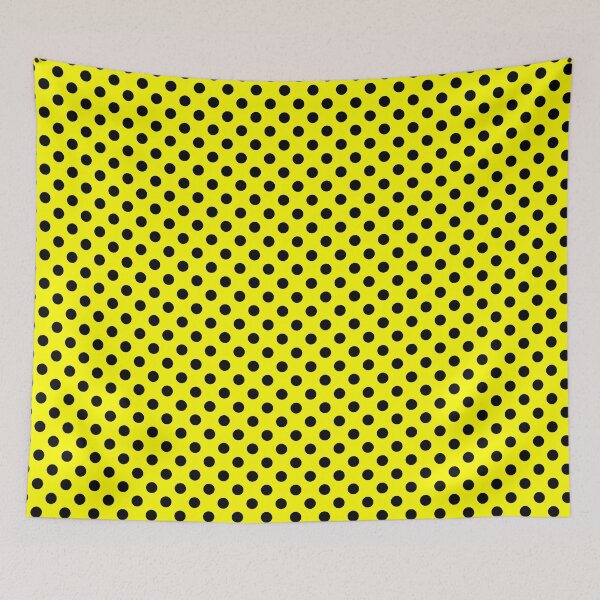Item preview, Black Polka Dots on Yellow Background designed and sold by Bumblefuzzies.