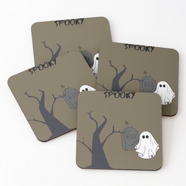 Item preview, Spooky halloween ghost and tombstone designed and sold by AnishaaT.