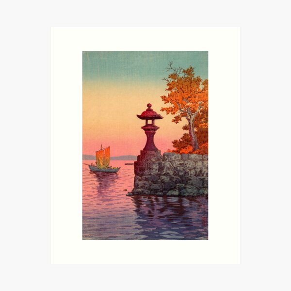Item preview, Tsuchiya Koitsu - Returning Sailboat at Yabase designed and sold by ArtExpression.