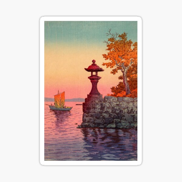 Item preview, Tsuchiya Koitsu - Returning Sailboat at Yabase designed and sold by ArtExpression.