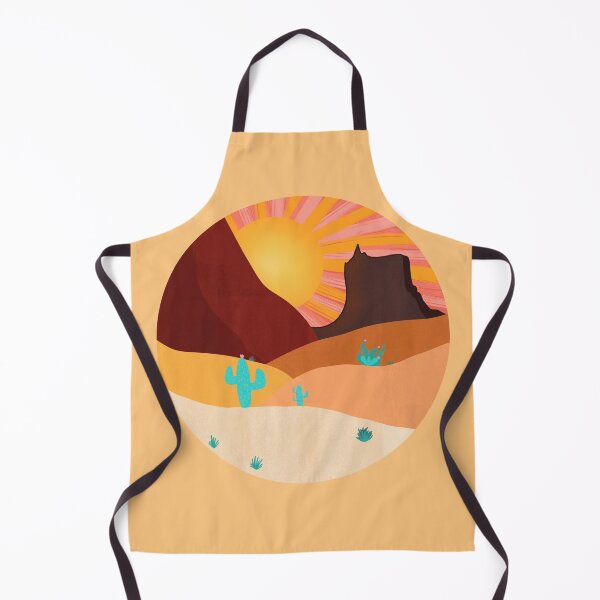 Item preview, Cactus blooms and mountains the desert sunrise designed and sold by CoffeePandaArt.