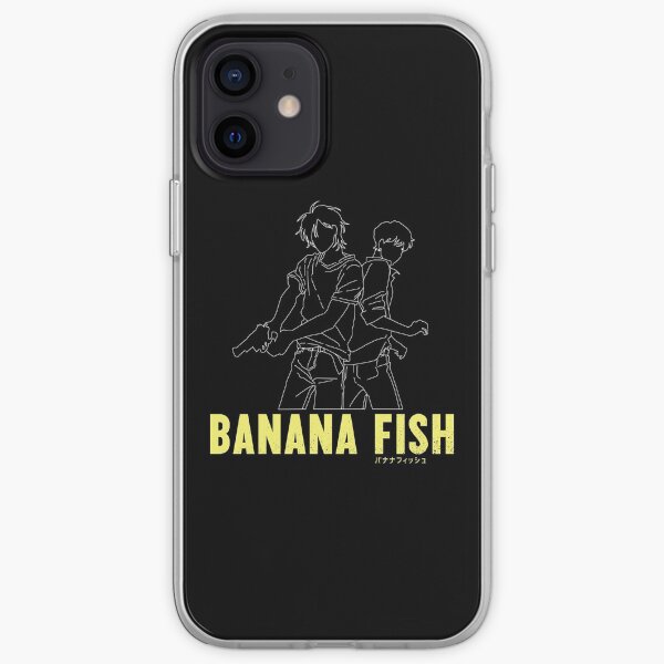 Poisson banane - Silhouette Ash & Eiji Coque souple iPhone