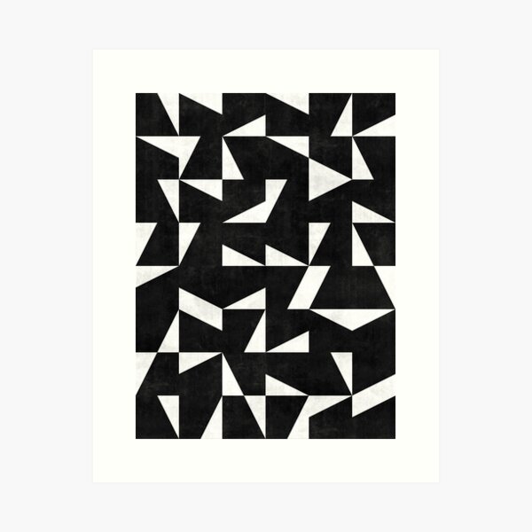 Item preview, Mid-Century Modern Pattern No.10 - Black and White Concrete designed and sold by Zoltan Ratko.
