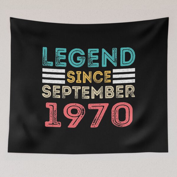 Item preview, Retro Vintage 50th Birthday Legend Since September 1970 designed and sold by meedTee.