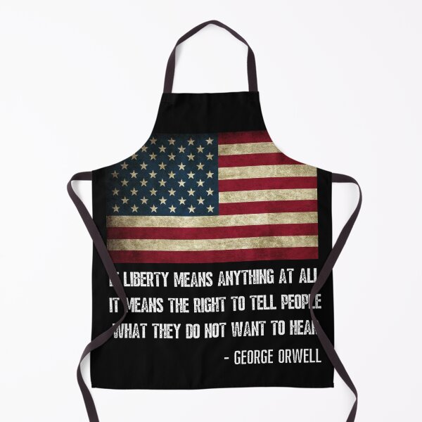 Item preview, US flag and Orwell quote designed and sold by Tootooot.