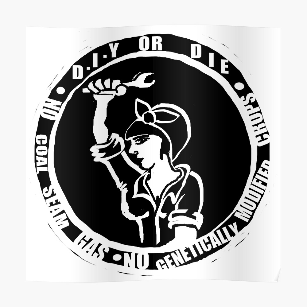 Diy Or Die Girl No Csg No Monsanto Sticker By Rockabilby Redbubble