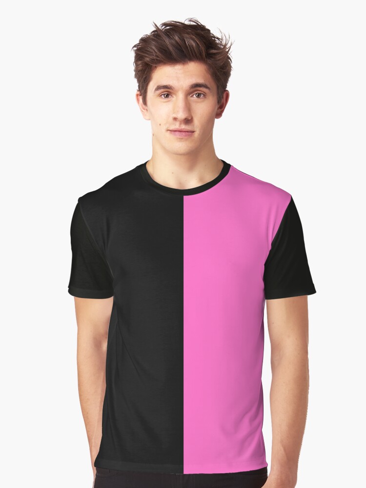 Half pink half white shirt Clearance