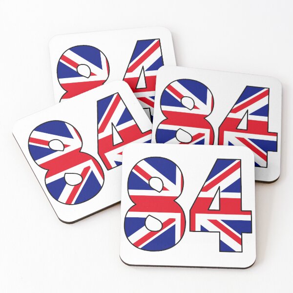 Item preview, Number 84 with UK flag on the background designed and sold by AllShirts21.