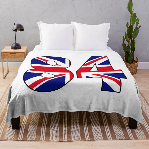Item preview, Number 84 with UK flag on the background designed and sold by AllShirts21.
