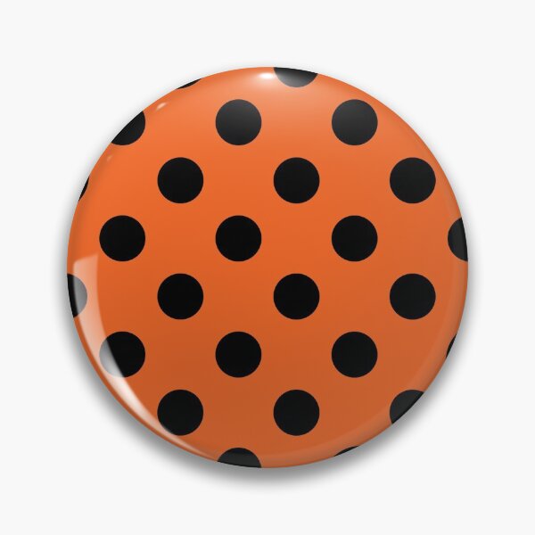 Item preview, Black Polka Dots on Orange Background designed and sold by Bumblefuzzies.