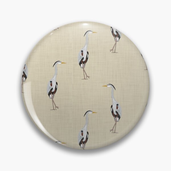 Item preview, Great Blue Heron on Tan Grasscloth designed and sold by GargoyleSentry.