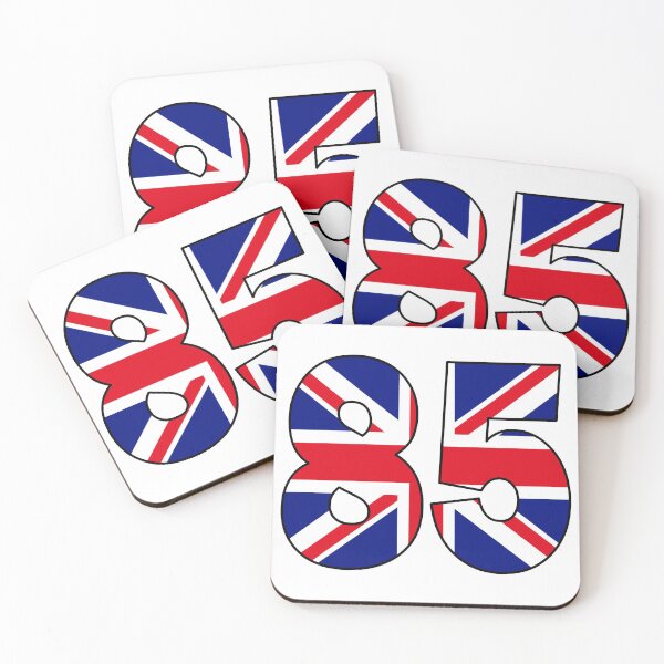 Item preview, Number 85 with UK flag on the background designed and sold by AllShirts21.