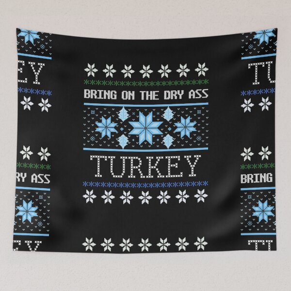 Item preview, Dry Turkey Ugly Christmas Day Sweater Funny Joke Cook Chef Stocking Gift Design Artwork designed and sold by CreatedbyJR.