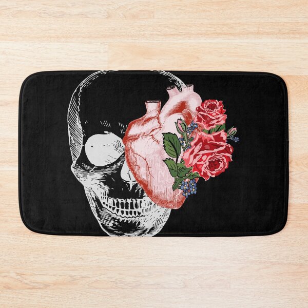 Item preview, Heart Roses Skull Halloween Image designed and sold by LizzyizzyDesign.