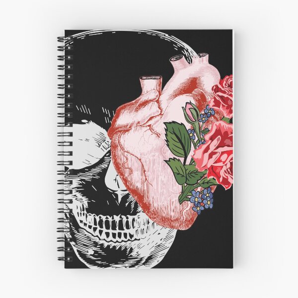 Item preview, Heart Roses Skull Halloween Image designed and sold by LizzyizzyDesign.