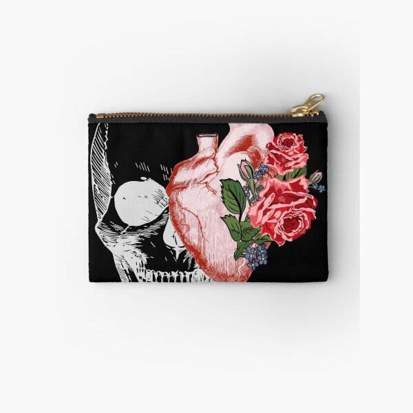 Item preview, Heart Roses Skull Halloween Image designed and sold by LizzyizzyDesign.