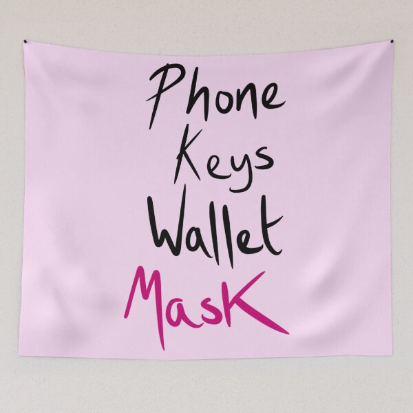 Item preview, Phone Keys Wallet Mask Pink Sign  designed and sold by ToriaScarlett.