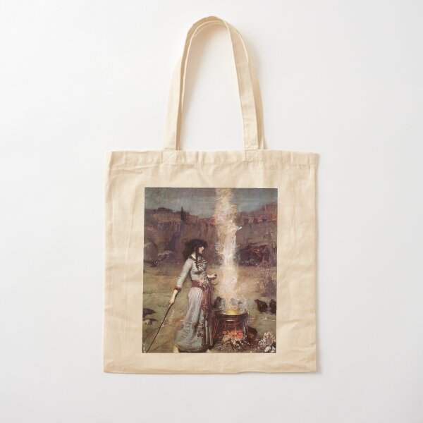THE MAGIC CIRCLE - JOHN WILLIAM WATERHOUSE Cotton Tote Bag