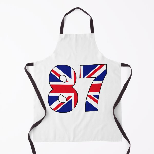 Item preview, Number 87 with UK flag on the background designed and sold by AllShirts21.