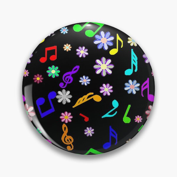 Item preview, colorful music notes and flowers designed and sold by med-leghdaich.