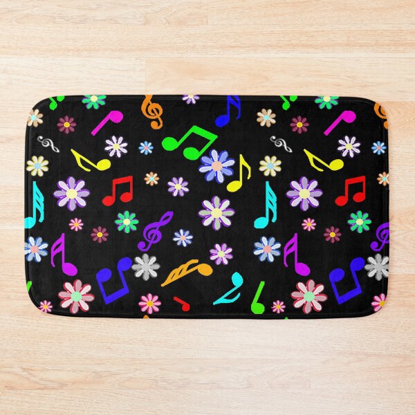 Item preview, colorful music notes and flowers designed and sold by med-leghdaich.