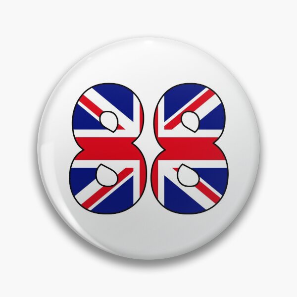 Item preview, Number 88 with UK flag on the background designed and sold by AllShirts21.