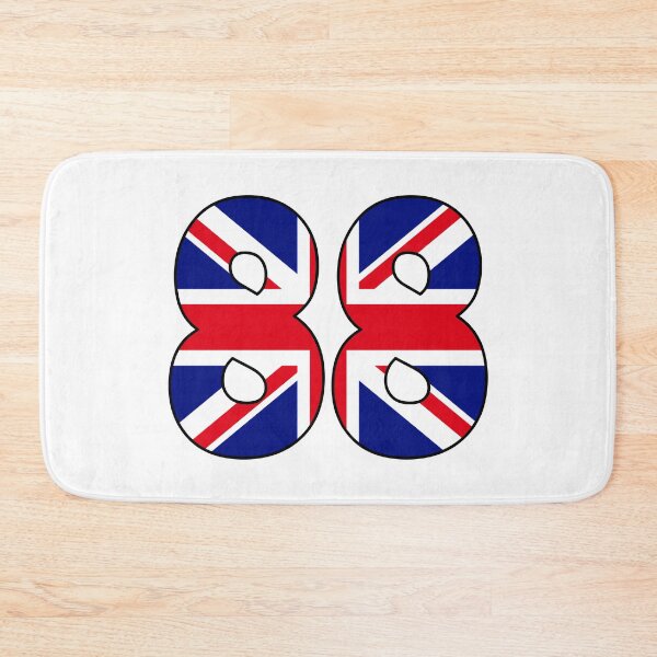 Item preview, Number 88 with UK flag on the background designed and sold by AllShirts21.