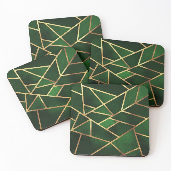 Item preview, Green Gold Stone Geometric designed and sold by MA DESIGNS.