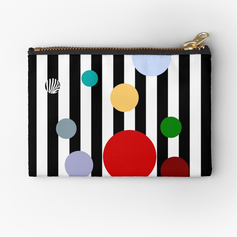 Geometrics- Stripes and Polka Dots Zipper Pouch