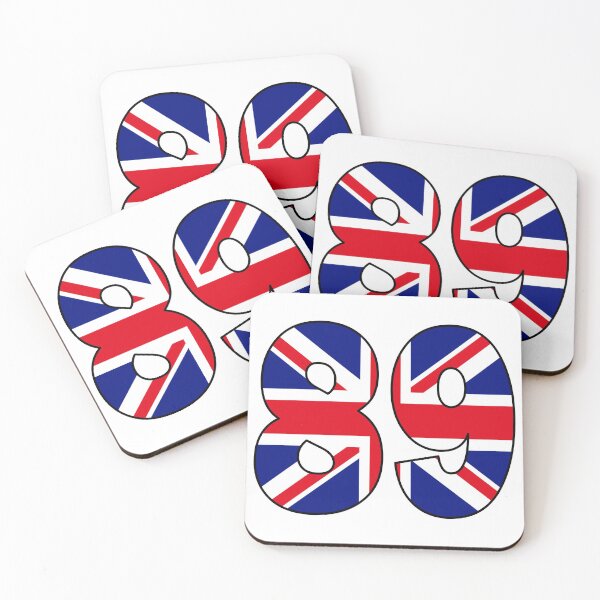 Item preview, Number 89 with UK flag on the background designed and sold by AllShirts21.