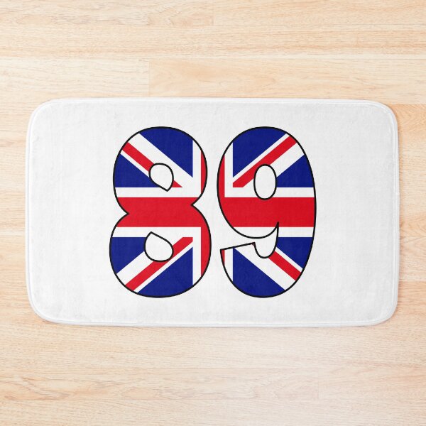 Item preview, Number 89 with UK flag on the background designed and sold by AllShirts21.