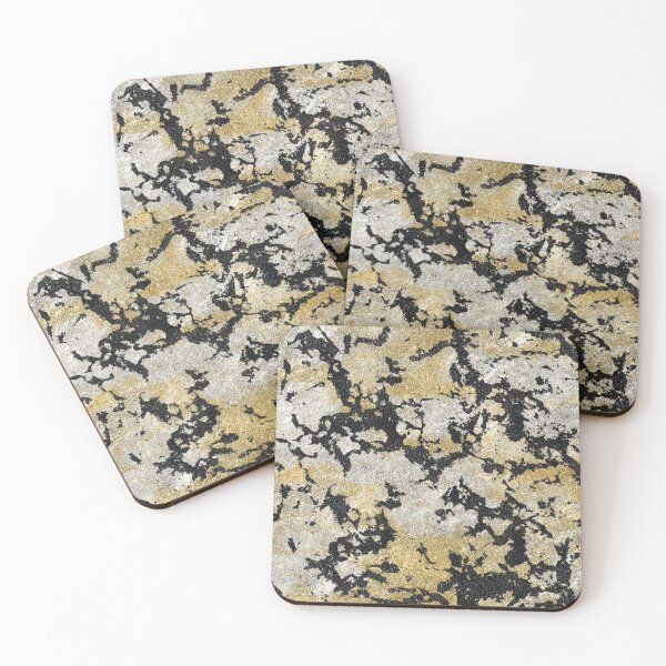 Item preview, Modern Gold Silver  Black Glitter Marble Image designed and sold by InovArtS.