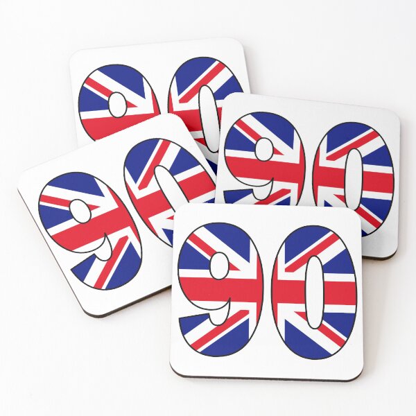 Item preview, Number 90 with UK flag on the background designed and sold by AllShirts21.