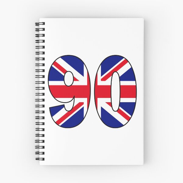 Item preview, Number 90 with UK flag on the background designed and sold by AllShirts21.