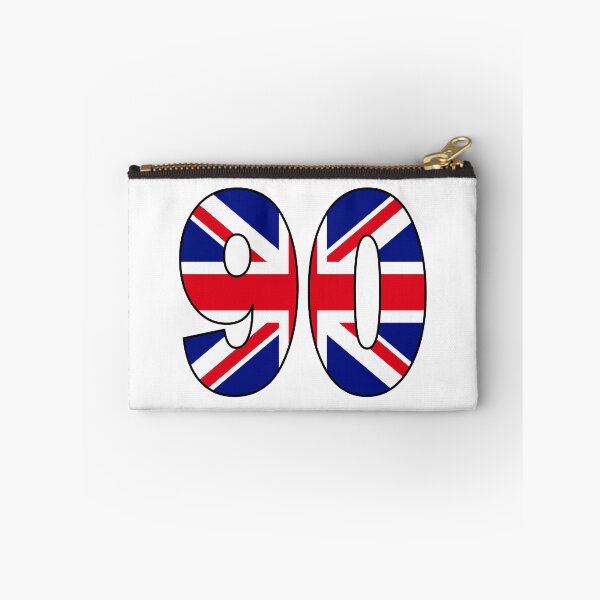 Item preview, Number 90 with UK flag on the background designed and sold by AllShirts21.