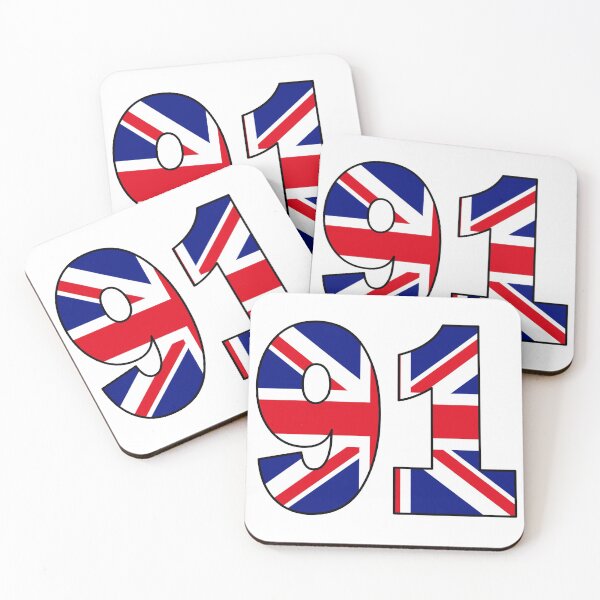 Item preview, Number 91 with UK flag on the background designed and sold by AllShirts21.